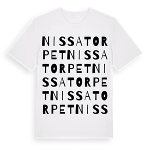 Nissatorpet ordlek t-shirt – ekologisk bomull t-shirt från Pinshirt