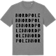 Mid Heather Gray t-shirt med Nordpolen ordlek t-shirt