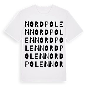 Nordpolen ordlek t-shirt – ekologisk bomull t-shirt från Pinshirt