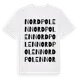 White t-shirt med Nordpolen ordlek t-shirt