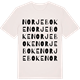 Vintage White t-shirt med Norjeboke ordlek t-shirt