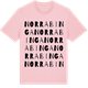 Pink Cotton t-shirt med Norra Binga ordlek t-shirt