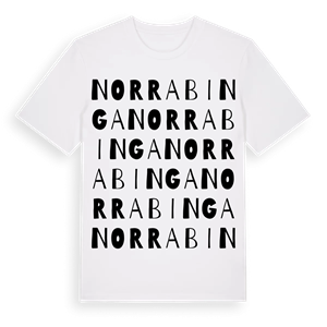 Norra Binga ordlek t-shirt – ekologisk bomull t-shirt från Pinshirt