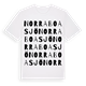 White t-shirt med Norra Boasjö ordlek t-shirt