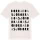 Vintage White t-shirt med Norra Boasjö ordlek t-shirt