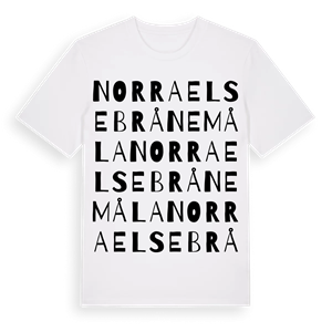 Norra Elsebrånemåla ordlek t-shirt – ekologisk bomull t-shirt från Pinshirt