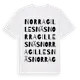 White t-shirt med Norra Gillesnäs ordlek t-shirt