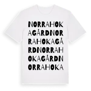 Norra Hokagård ordlek t-shirt – ekologisk bomull t-shirt från Pinshirt