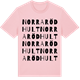 Pink Cotton t-shirt med Norra Rödhult ordlek t-shirt