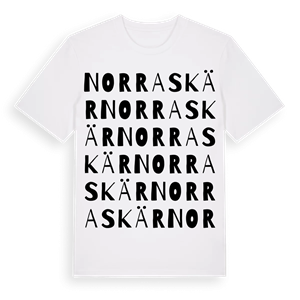 Norraskär ordlek t-shirt – ekologisk bomull t-shirt från Pinshirt