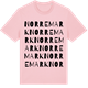 Pink Cotton t-shirt med Norremark ordlek t-shirt