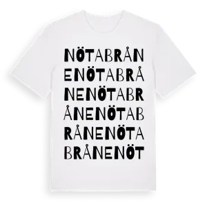 Nötabråne ordlek t-shirt – ekologisk bomull t-shirt från Pinshirt