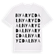 White t-shirt med Nya Ryedal ordlek t-shirt
