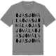 Mid Heather Gray t-shirt med Öjasjömåla ordlek t-shirt