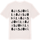 Vintage White t-shirt med Öjasjömåla ordlek t-shirt