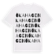 White t-shirt med Ökahagen ordlek t-shirt