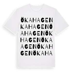 Ökahagen ordlek t-shirt – ekologisk bomull t-shirt från Pinshirt