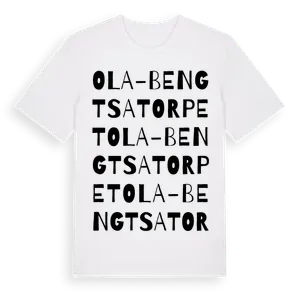 Ola-Bengtsatorpet ordlek t-shirt – ekologisk bomull t-shirt från Pinshirt