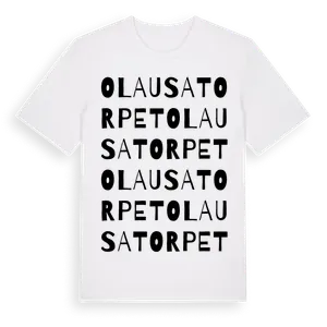 Olausatorpet ordlek t-shirt – ekologisk bomull t-shirt från Pinshirt