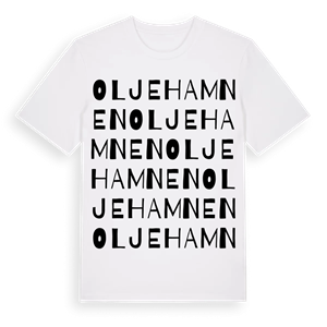 Oljehamnen ordlek t-shirt – ekologisk bomull t-shirt från Pinshirt