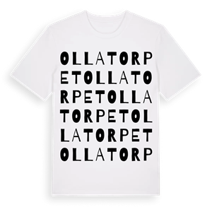 Ollatorpet ordlek t-shirt – ekologisk bomull t-shirt från Pinshirt