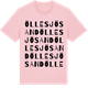 Pink Cotton t-shirt med Öllesjösand ordlek t-shirt
