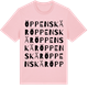 Pink Cotton t-shirt med Öppenskär ordlek t-shirt