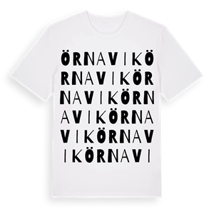 Örnavik ordlek t-shirt – ekologisk bomull t-shirt från Pinshirt