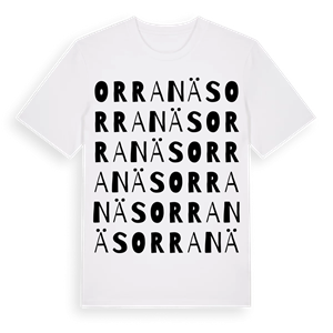 Orranäs ordlek t-shirt – ekologisk bomull t-shirt från Pinshirt