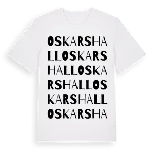 Oskarshall ordlek t-shirt – ekologisk bomull t-shirt från Pinshirt