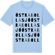 Blue Soul t-shirt med Östra Bollasjö ordlek t-shirt