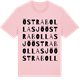 Pink Cotton t-shirt med Östra Bollasjö ordlek t-shirt