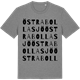 Mid Heather Gray t-shirt med Östra Bollasjö ordlek t-shirt
