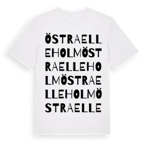 Östra Elleholm ordlek t-shirt – ekologisk bomull t-shirt från Pinshirt