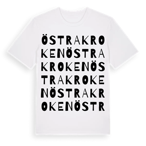 Östra Kroken ordlek t-shirt – ekologisk bomull t-shirt från Pinshirt