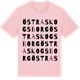Pink Cotton t-shirt med Östra Skogsborg ordlek t-shirt