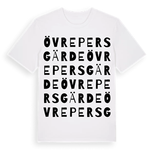 Övre Persgärde ordlek t-shirt – ekologisk bomull t-shirt från Pinshirt