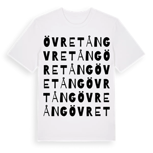 Övre Tång ordlek t-shirt – ekologisk bomull t-shirt från Pinshirt