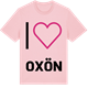 Pink Cotton t-shirt med Jag älskar Oxön t-shirt stort tryck