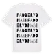 White t-shirt med Padderydnabb ordlek t-shirt