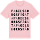 Pink Cotton t-shirt med Pagelsborgs fägata ordlek t-shirt
