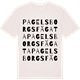 Vintage White t-shirt med Pagelsborgs fägata ordlek t-shirt