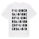 White t-shirt med Palanderska Gården ordlek t-shirt