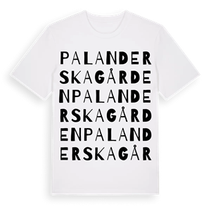 Palanderska gården ordlek t-shirt – ekologisk bomull t-shirt från Pinshirt