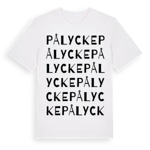 Pålycke ordlek t-shirt – ekologisk bomull t-shirt från Pinshirt