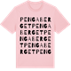 Pink Cotton t-shirt med Pengaberget ordlek t-shirt