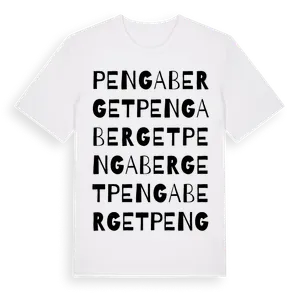 Pengaberget ordlek t-shirt – ekologisk bomull t-shirt från Pinshirt