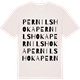 Vintage White t-shirt med Pernilshoka ordlek t-shirt