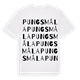 White t-shirt med Pungsmåla ordlek t-shirt