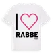 White t-shirt med Jag älskar Rabbe t-shirt stort tryck